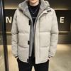 Winter Coat Men Cotton Hooded Down Casual Warm Jacket Coat Men