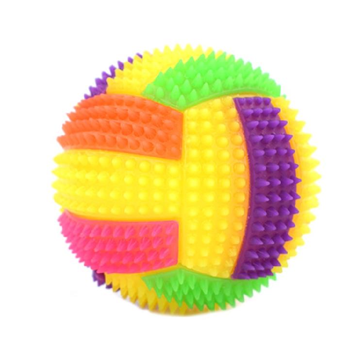 Hundespielzeug zum Kauen für kleine bis große Hunde Gummi Quietschend Leuchtender Ball Langeweile vertreiben