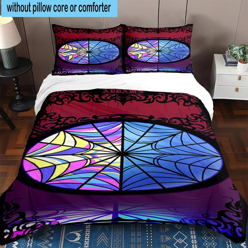 3PCS Colorful Web Adams Design 3pcs Bedding,Including 3PCS Duvet Cover And 2pcs Pillowcases Perfect for Christmas,Ideal for Bedroom, Dormitory
