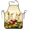 1pc of Rabbit And Easter Egg Celebration, Printed Sleeveless Polyester Apron, Unisex for Home Use, Suitable for Kitchen Baking And Festive Party Decor