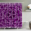 Vintage Purple Peony Shower Curtain Waterproof Fabric Home Decor Bathroom Decorations Wall Hanging For Bathtub