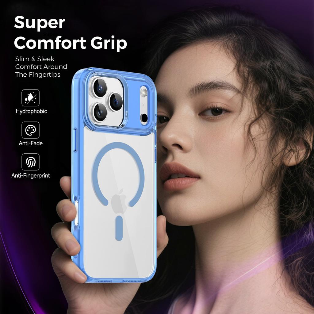 For iPhone 17 Pro Max Case Compatible with MagSafe TPU+PC Transparent Phone Cover