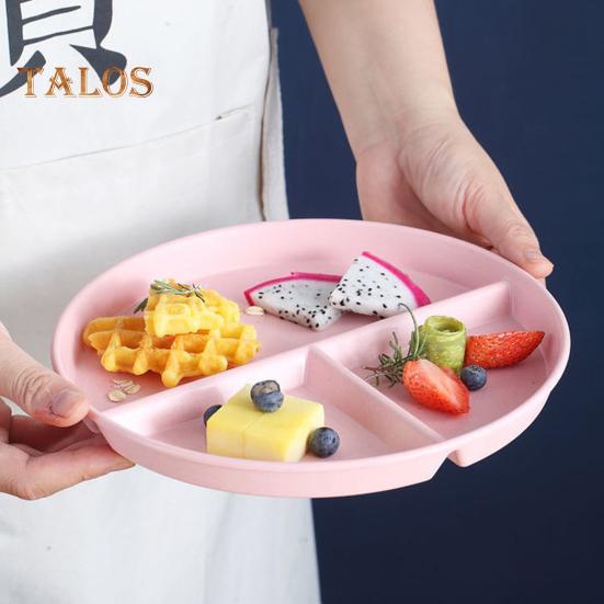 1 Set Divided Dinner Plates Unbreakable Portion Control Divided Diet Plates Reusable Picnic Plates Microwave Dishwasher Safe Dishes for Adult