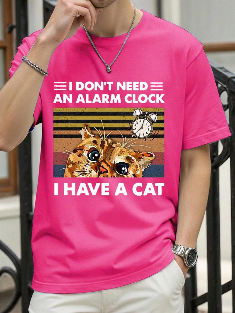 I DonT Need An Alarm Clock I Have A Cat Prints TShirt Women Cotton Summer Tops Soft Loose ONeck T Shirt Casual Womans Clothes