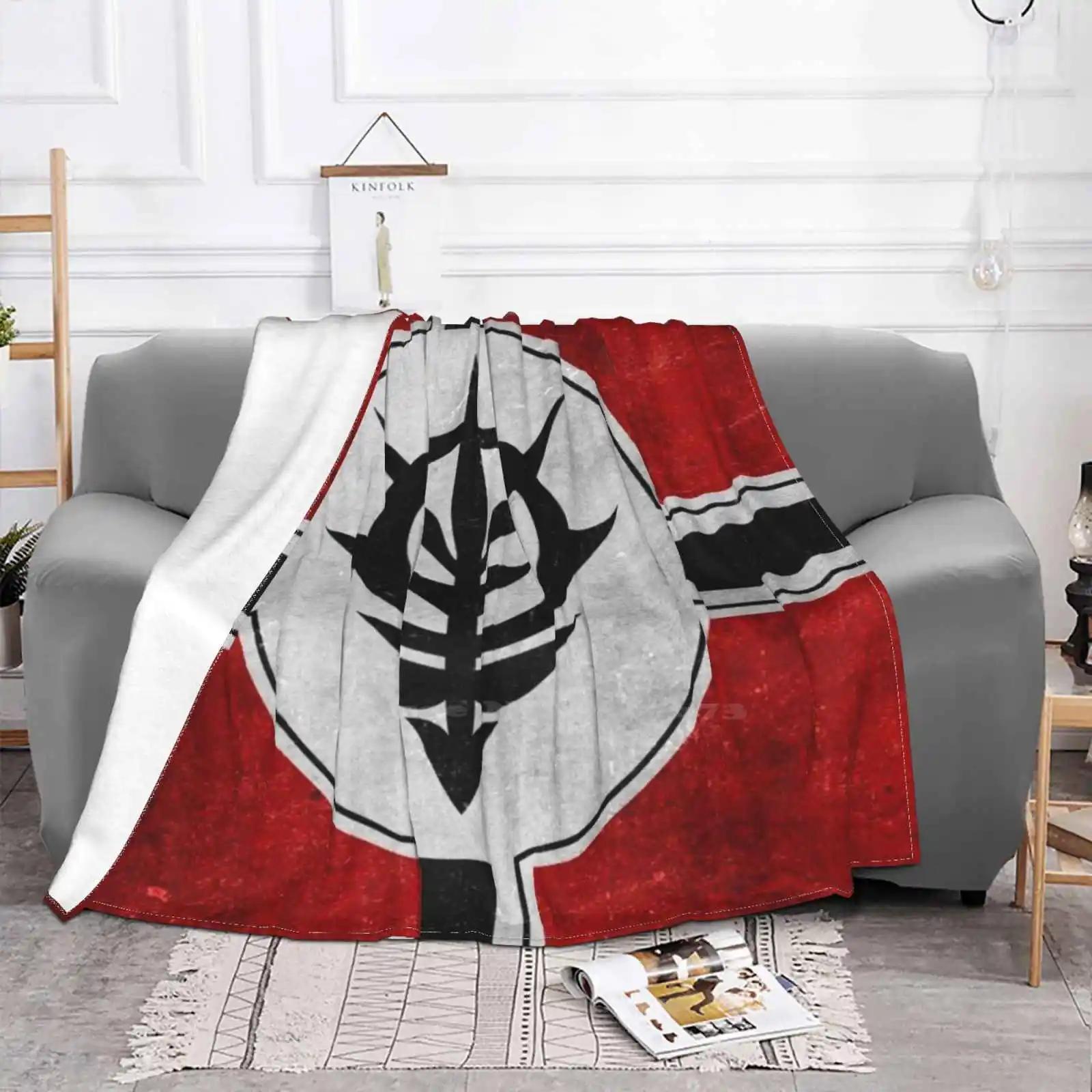 Zeon Flag Texture White Soft Warm Light Thin Blanket Scifi Science Fiction Robot Mecha Anime Manga Principality Of Zeon Side 80x120cm(31x47inch)