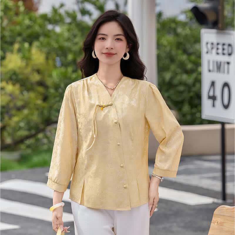 Women's Elegant New Chinese Style Jacquard Blouse