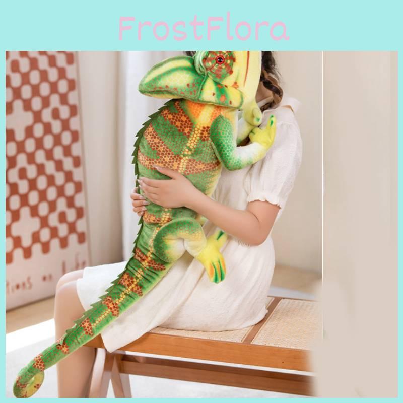 Realistic Plush Chameleon Stuffed Toy Large 80cm And 110cm Soft Pp Cotton