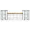 VidaXL Design Gabion Garden Bench 183x41x60.5cm Impregnated Pine Wood 834389