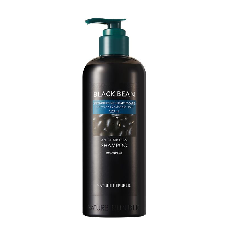 Nature Republic Black Bean Anti-Hair Loss Shampoo – Hair Strengthening & Scalp Care – 520ml