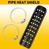 Motorcycle Exhaust Pipe Shield Heat Guard Muffler Cover Guard Heel Cover Black