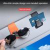 Multifunktions-Brillenclip für die Sonnenblende im Auto, Brillenclip aus Leder, Sonnenbrillenhalter für Autos, Kartenetui, Auto-Innenausstattung