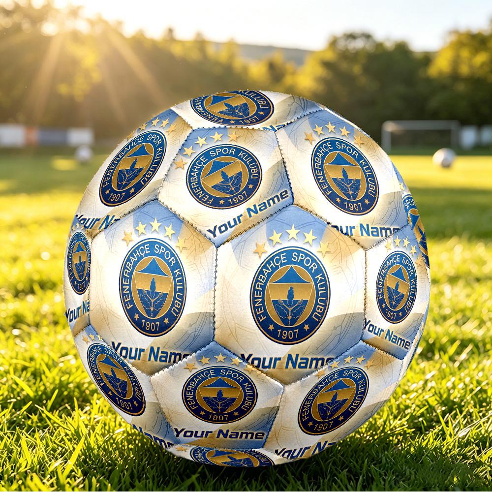 Personalized Size 5 Football Fenerbahçe FC Pattern Outdoor Game Sports Ball Gift
