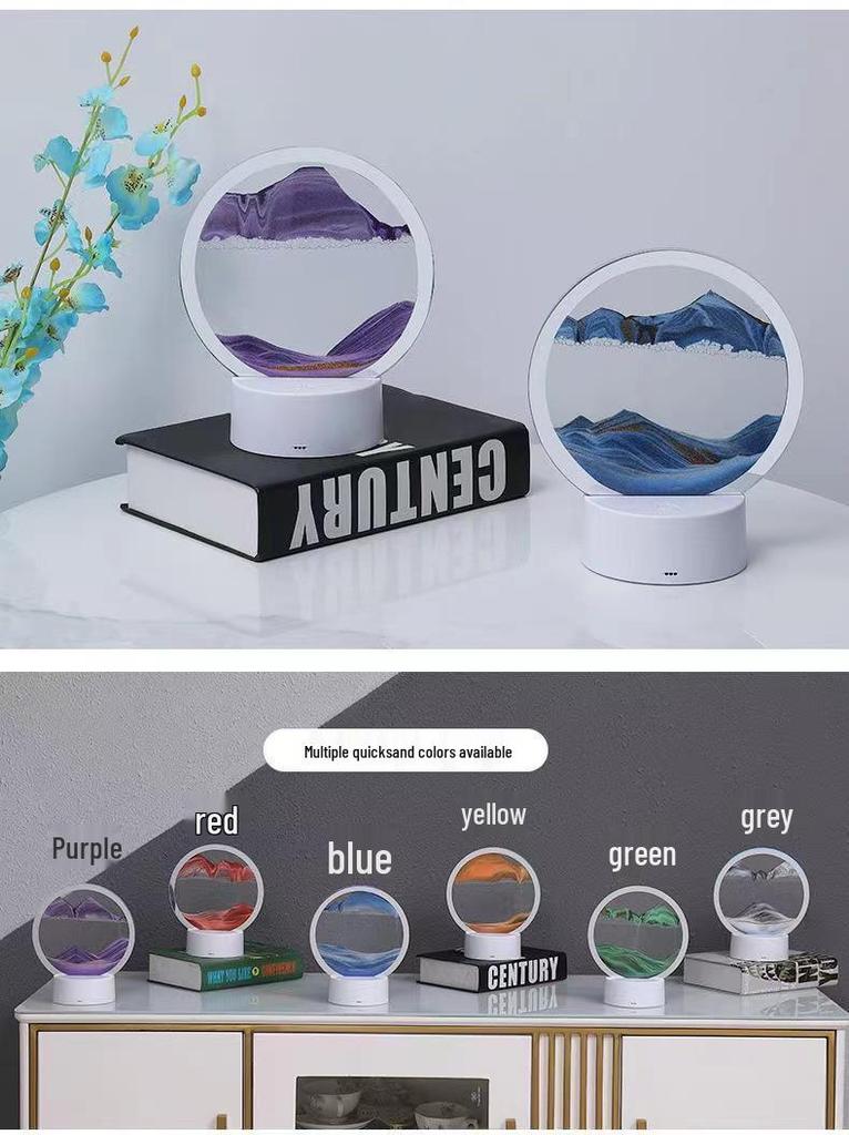 Seven-Color Flowing Sand Night Light DIY Kit: Creative Bedside Decoration Lamp