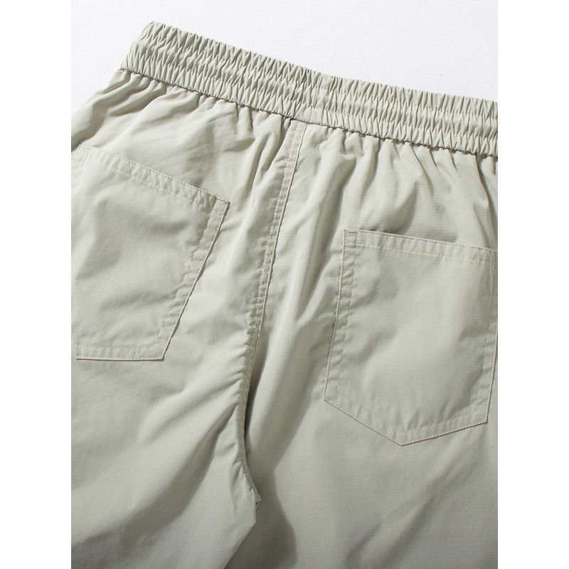 Mountain-Style Outdoor Functional Work Pants for Men, Summer Thin Casual Pants with 3D Patchwork, Cool Trendy Brand Wide-Leg Pants