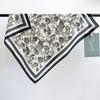 1116 new spring fashion versatile silk scarf female plant flower small square scarf foreign style shawl velvet feel scarf