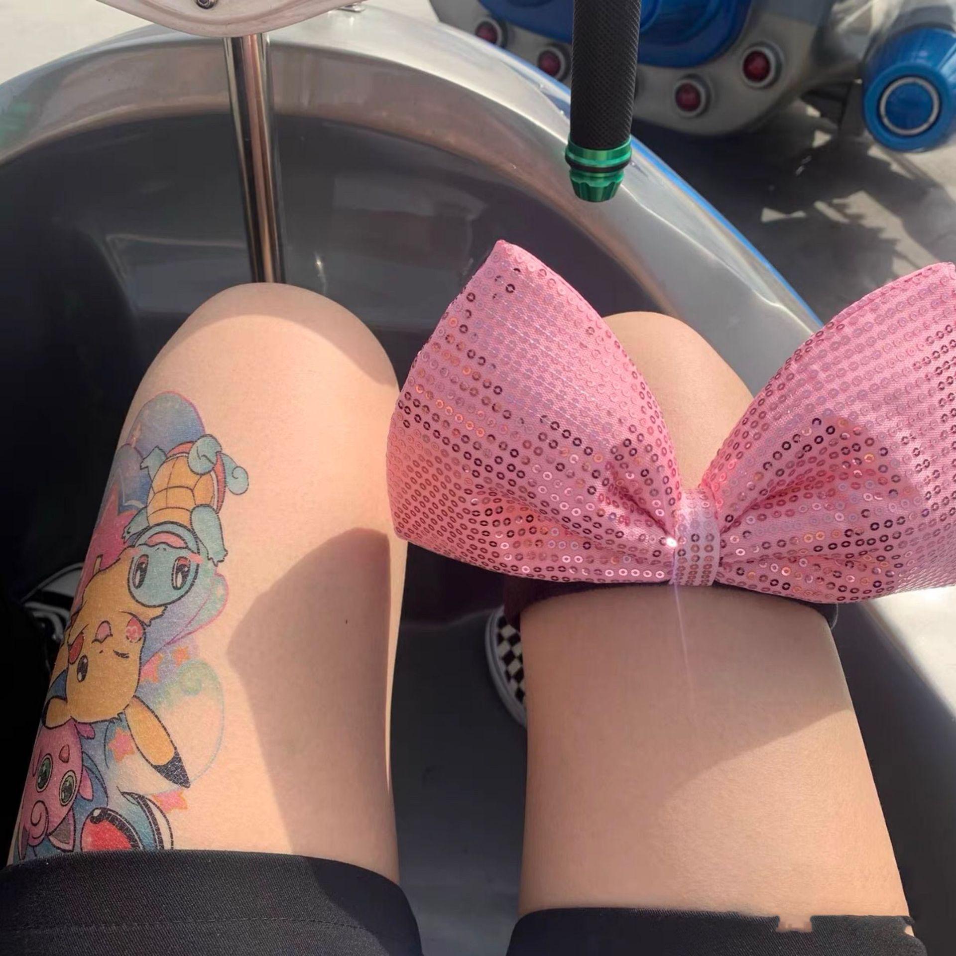 

Японские наклейки-татуировки в стиле аниме «Лолита» — красивый водостойкий цветочный дизайн для долговечной носки для обоих полов 19x12cm