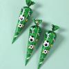 50pcs Football Theme Party Favors Cone Candy Bags Soccer Plastic Gift Packaging Bags Boy Kids Birthday Party Decoration Supplies