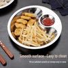Stainless Steel Dumpling Plate with Draining Rack & Vinegar Dish