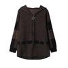 Fat Mama Plus Size Double-Sided Fleece Hooded Jacket for Mid-Aged & Elderly (Spring/Autumn)