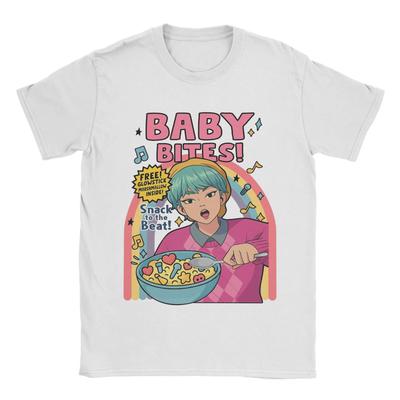 Casual BABY Bites Saja Boys T-Shirts for Men Crew Neck Pure Cotton T Shirt Short Sleeve Tees Party Tops  Anime Graphic T Shirts