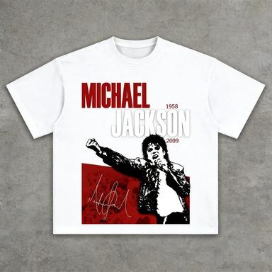 Michael Jackson Portrait Pattern Printed Tshirt  Suitable for Both Unisex and Women for Casual Street Wear