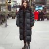 Women's Winter Long Black Coat Thickened Oversized Loose Wadded Jacket Female Casual Warm Down-filled Coat
