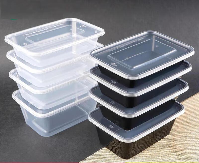 ZLIII Disposable Square Plastic Lunch Boxes with Lids