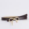 Leather Chic Pu Bowknot Slim Waist Belt For Versatile Fashionable Outfit Coordination