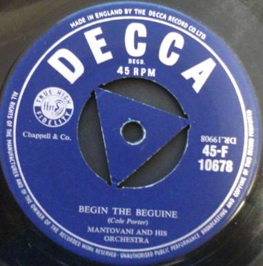 

LP Record MANTOVANI & HIS ORCHESTRA - Begin The Beguine 45F10678 Decca UK Pop Used