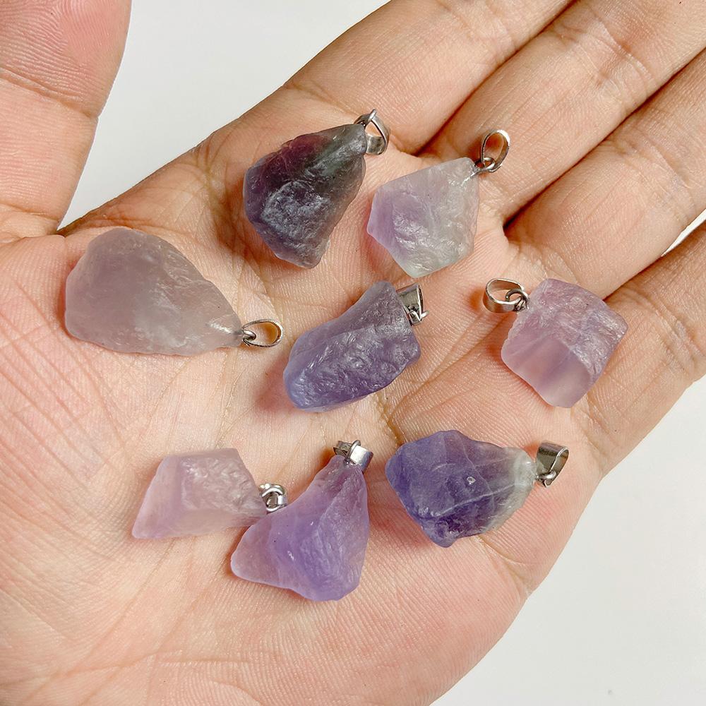 5pcs Irregular Raw Natural Stone Pendant Agates Quartz Crystal Pendant for Jewelry Making DIY Necklace Earrings Accessories