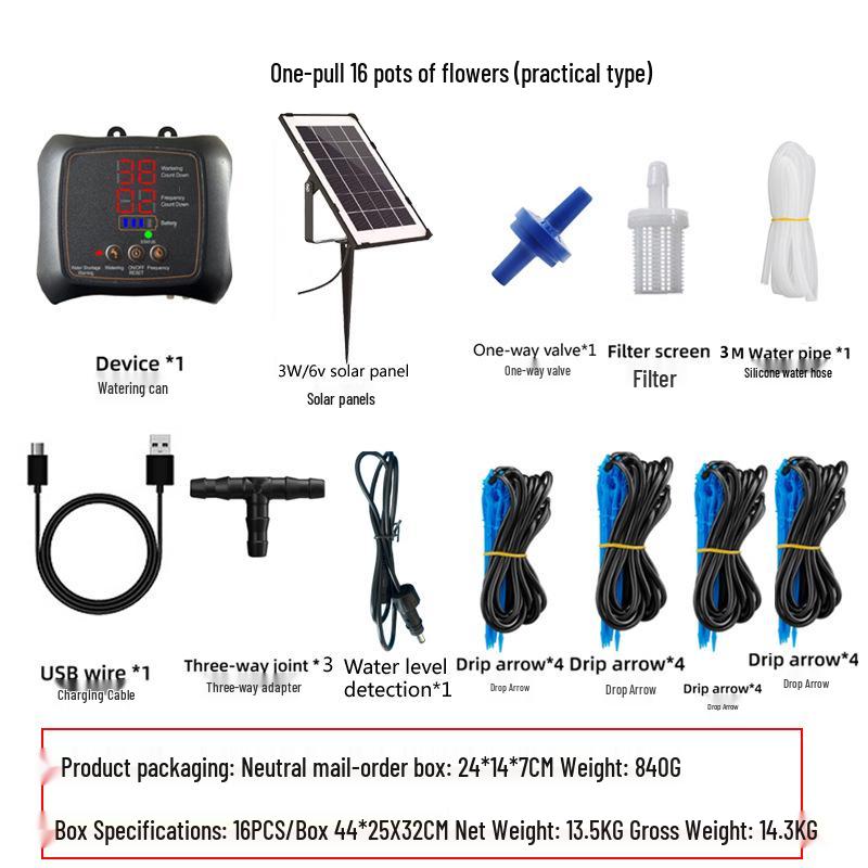 3W Solar-Powered Smart Irrigation System for Indoor Plants with Timed Drip Feature