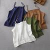 Plus Size Floral Lace Cotton-Linen Camisole - 4 Colors & Sizes, Loose Fit