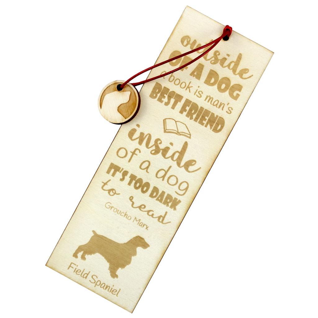 Field Spaniel - Dog Bookmark, Personalized Bookmark, Gift for Bookworm from Art-Dog Brand