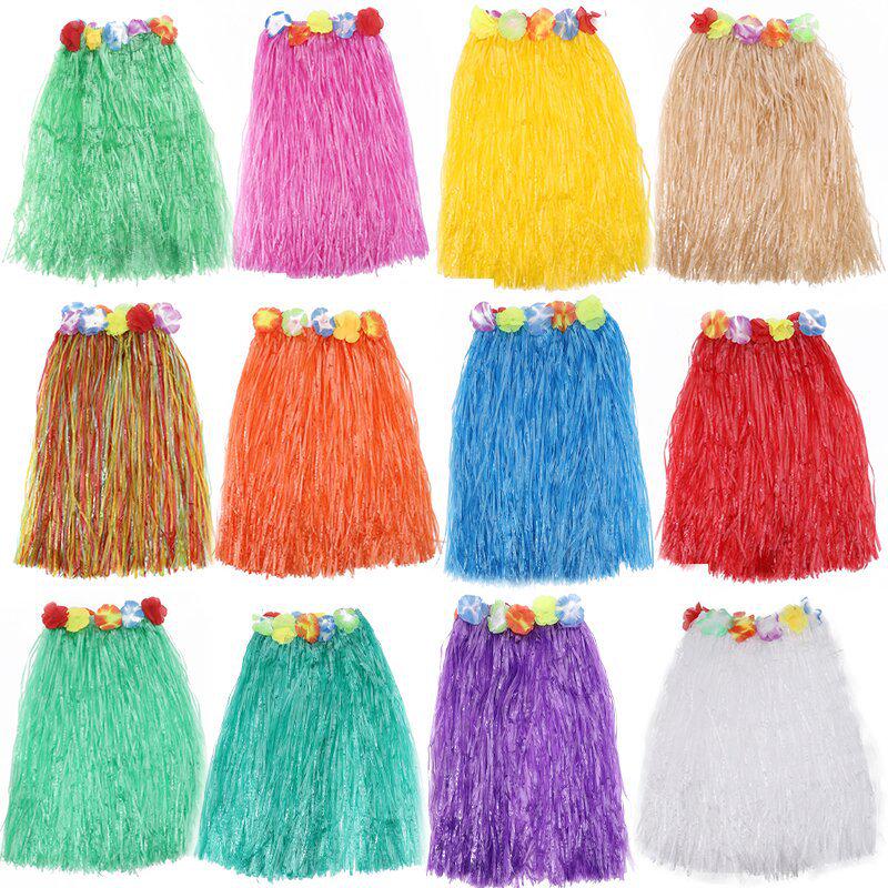 Hula Dance Set with Performance Props - Hawaiian Seaweed Skirt for Parties and Events