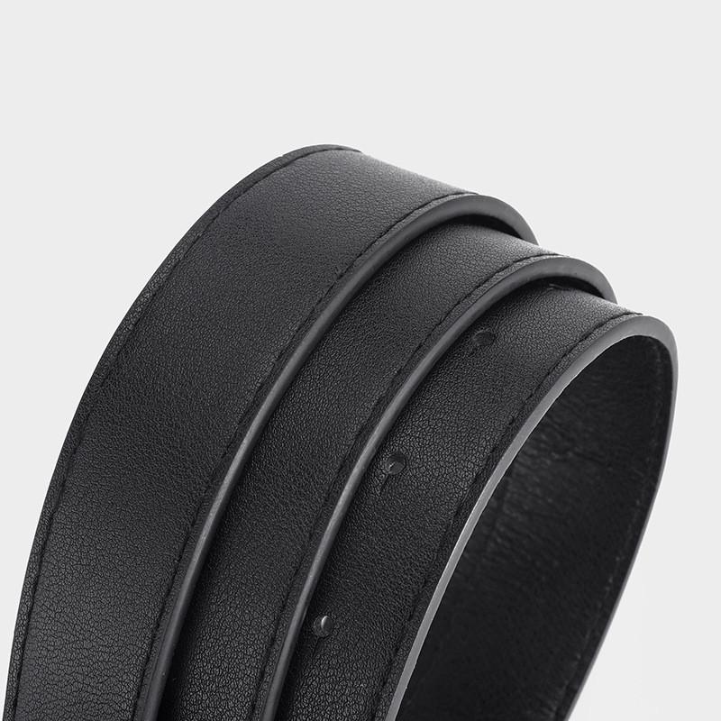 Stylish Pu Leather Casual Belt For Men And Women Versatile Black Jeans Accessory