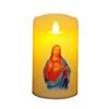 Yousheng LED Christmas Candle Lights Flameless Flickering Prayer Lamp Religious Figure Design Lights for Home Altar Church Decor
