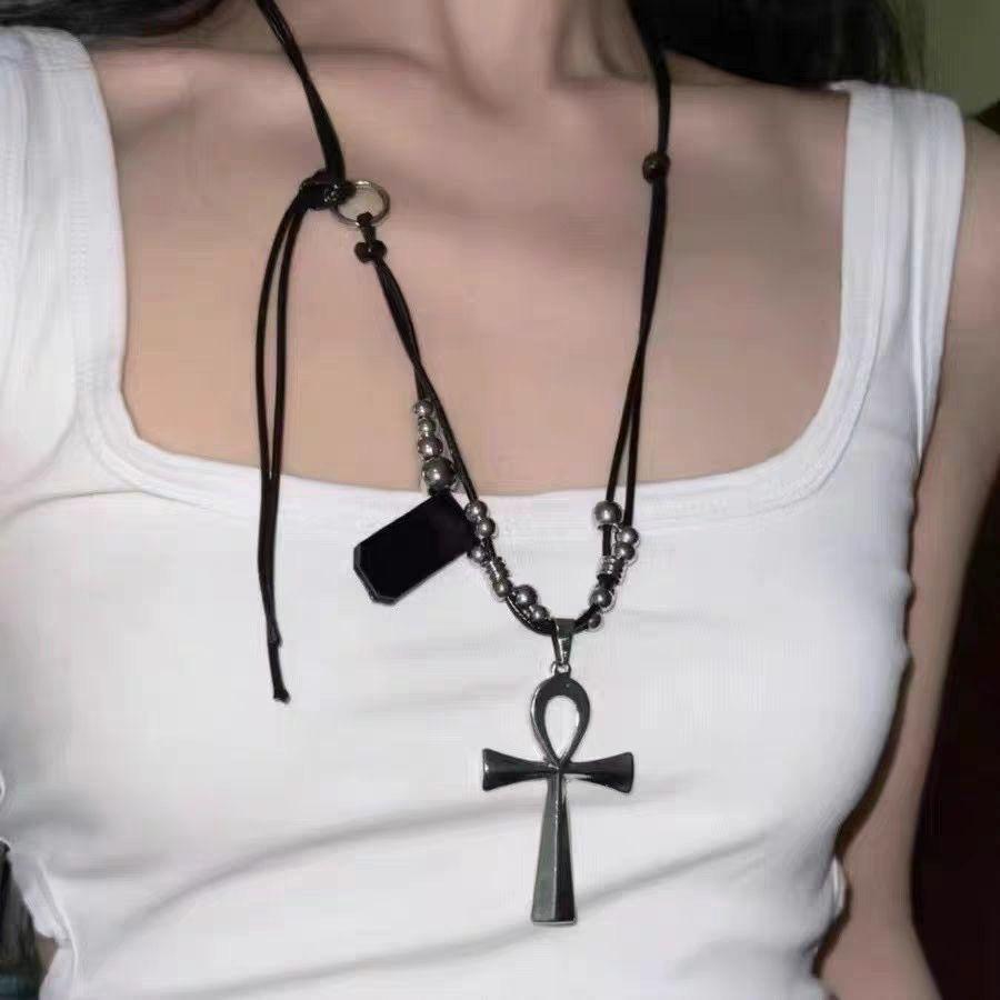 Dark Sweet Cool Cross Pendant Necklace