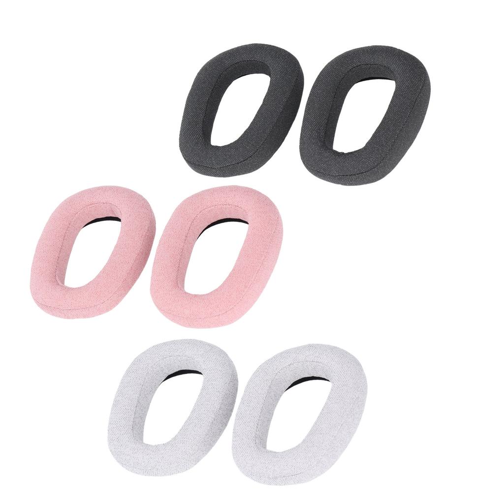 2pcs Replacement Ear Pads Professional Noise Insulation Breathable Cotton Linen Fabric Memory Foam S