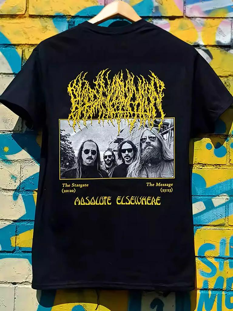 2025 Sommar Ny Y2K Topp T-shirt BLOOD INCANTATION Band Dark Metal Wind Rock Amerikansk Lös Herr- och Dam Stor Storlek T-shirt