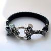 Fashion Men's Viking Wolf Head Hammer Bracelet - Nordic Pirate Style Jewelry Gift