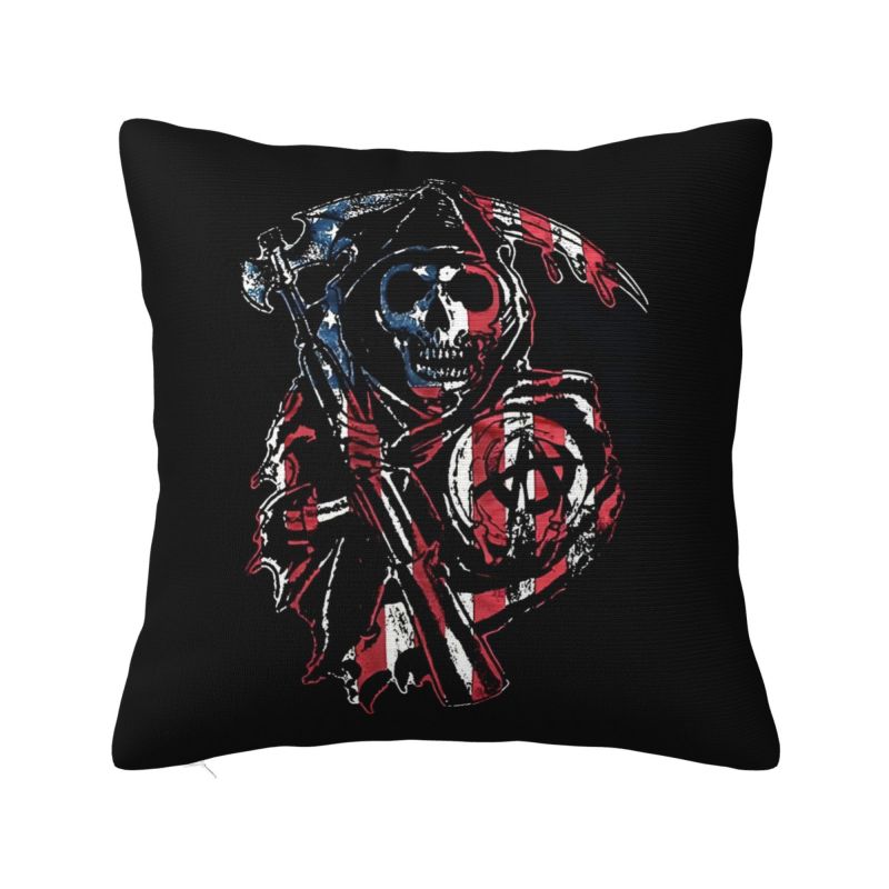 Individuelle Disney Sons Of Anarchy Kissenbezüge Die TV-Serie Samt Niedliche Zierkissenhülle für Auto Sofa