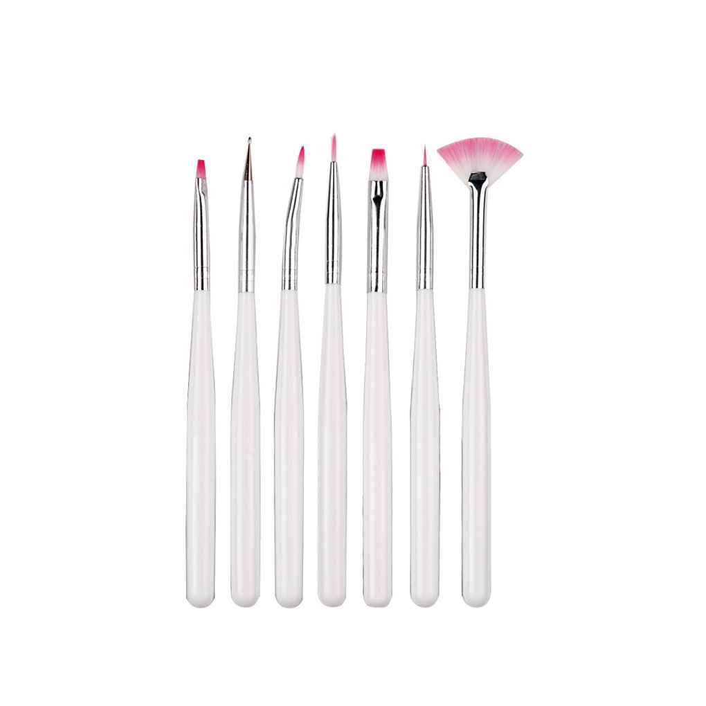 7 шт./комплект Кисти для рисования на ногтях УФ-гель Акриловая кисть для нейл-арта Маникюрная кисть P