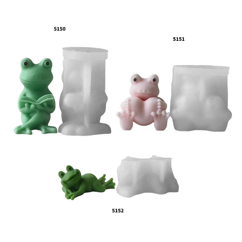 Leicht zu reinigende Silikon-Tierform für Kerzenherstellung 3D Froschform Ornament Perfektes Geschenk für Bastelbegeisterte