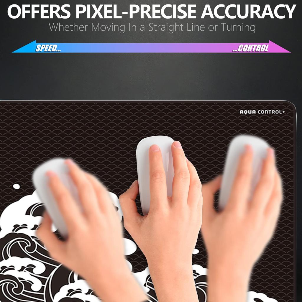 X-Raypad Aqua Control Plus Wave Night - XXL (900x400x4mm) Cloth Gaming Mouse Pad, Official Japanese Distributor Warranty