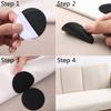 10pcs Round Rug Corner Gripper Hook and Loop Anti Slip Gripper Non Slip Mat Anti Skid Sticker for Hardwood Floor Carpet Area Rug for Home