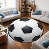 Creative football style Flannel-printed round floor mats are slip-resistant Suitable living room bedroom terrace garden carpets