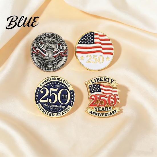 Multi-design Patriotic Pins 2026 Brooch Commemorating 250th US Anniversary Alloy