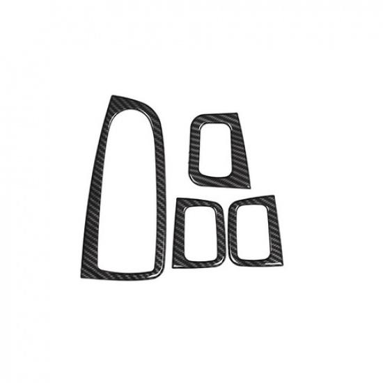 Carbon Fiber Window Lock Lift Panel Trim Frame 4X For -21 Mercedes-Benz GLC