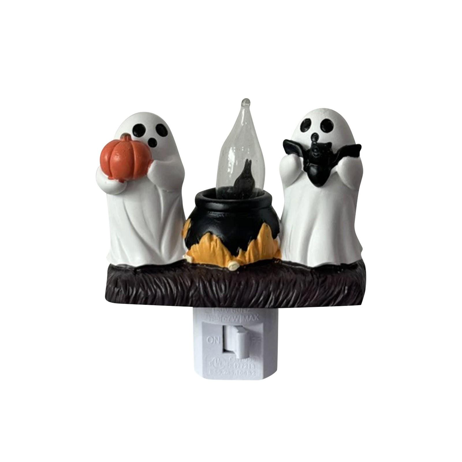 

Мерцающий ночник, светодиодная лампа с искусственным огнем, ночник для спальни на Хэллоуин, украшения для дома, подарки для семьи, друзей, детей One Size