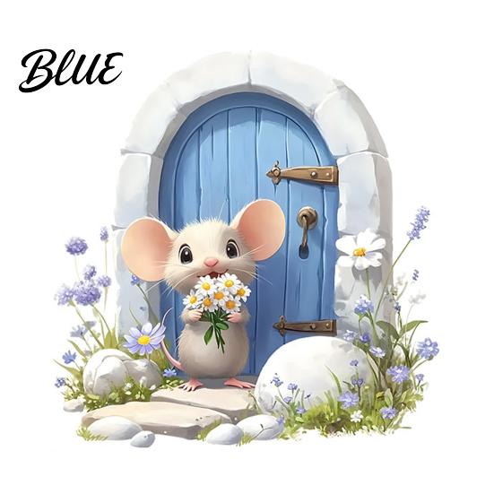 Cute Mouse Wall Stick Decal Sticker Easy Realistic Art 3D Peel And Waterproof Home Renovation Decals PVC for Bedroom